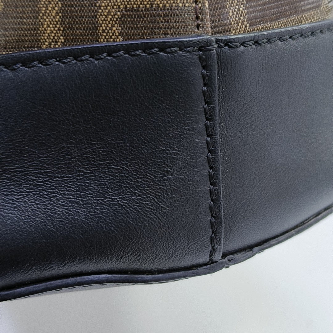 Coated Canvas Tote Bag Brown