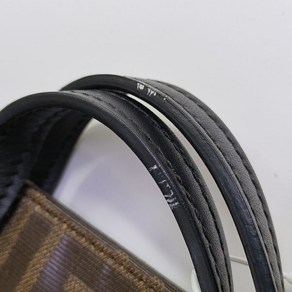 Coated Canvas Tote Bag Brown