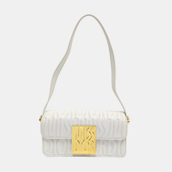 Miss Dior Quilted Calfskin White