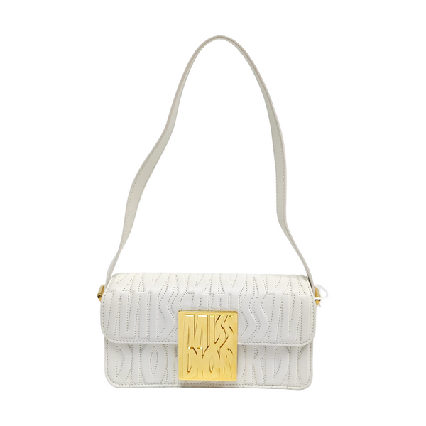 Miss Dior Quilted Calfskin White