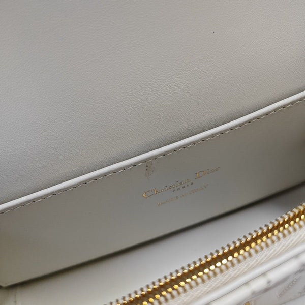 Miss Dior Quilted Calfskin White