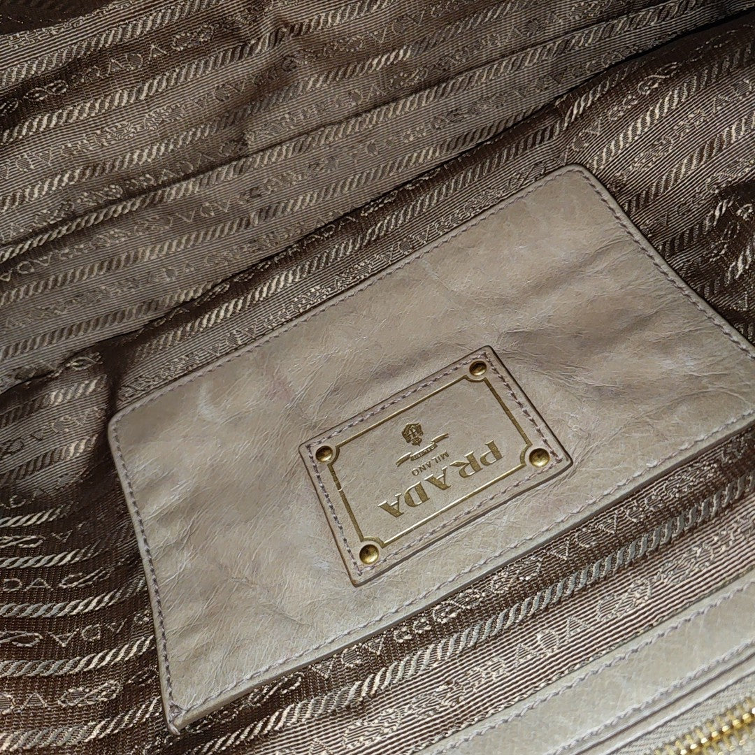 Calfskin Shoulder Bag Beige