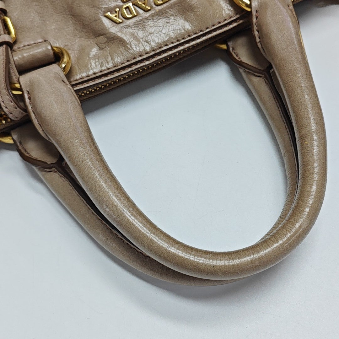 Calfskin Shoulder Bag Beige