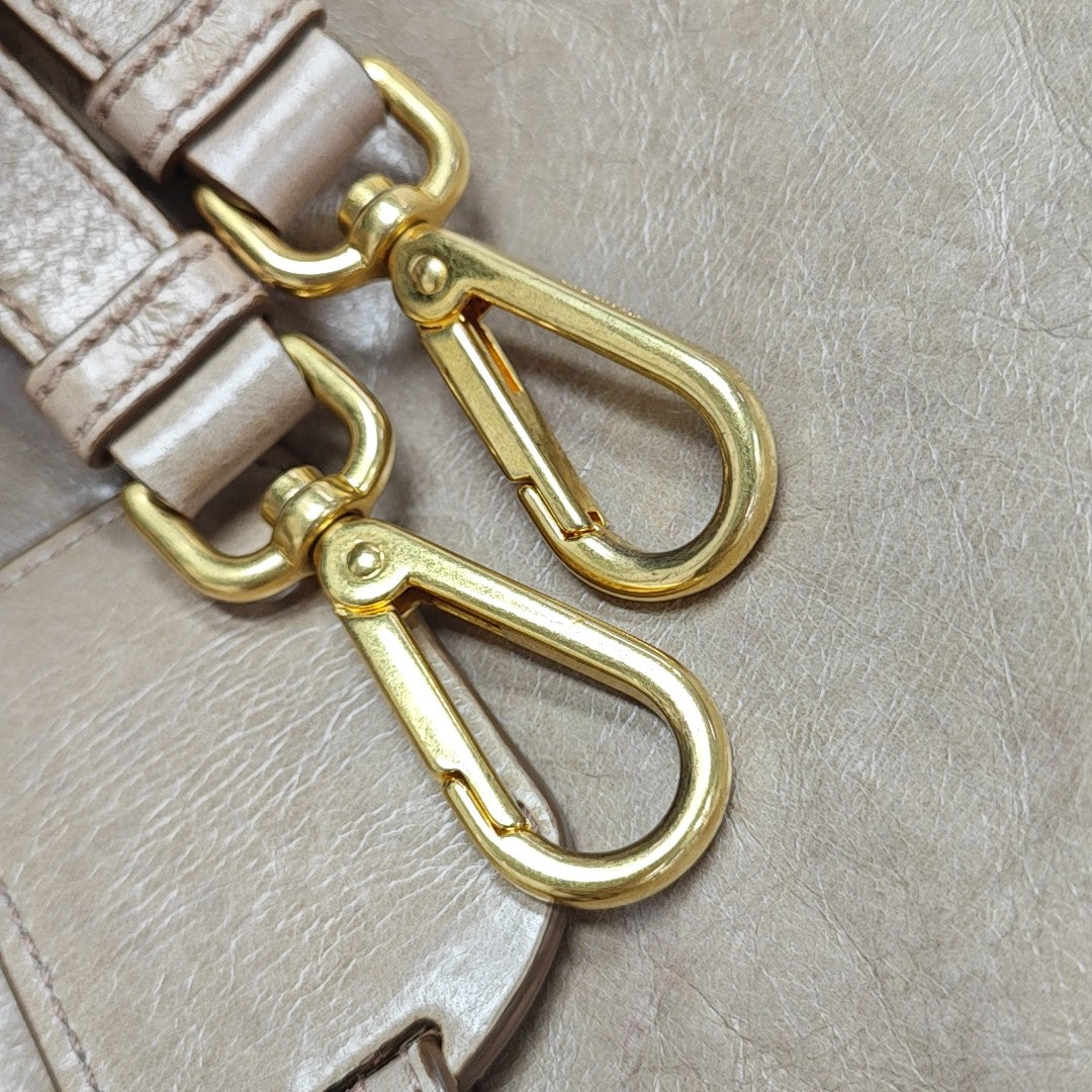 Calfskin Shoulder Bag Beige