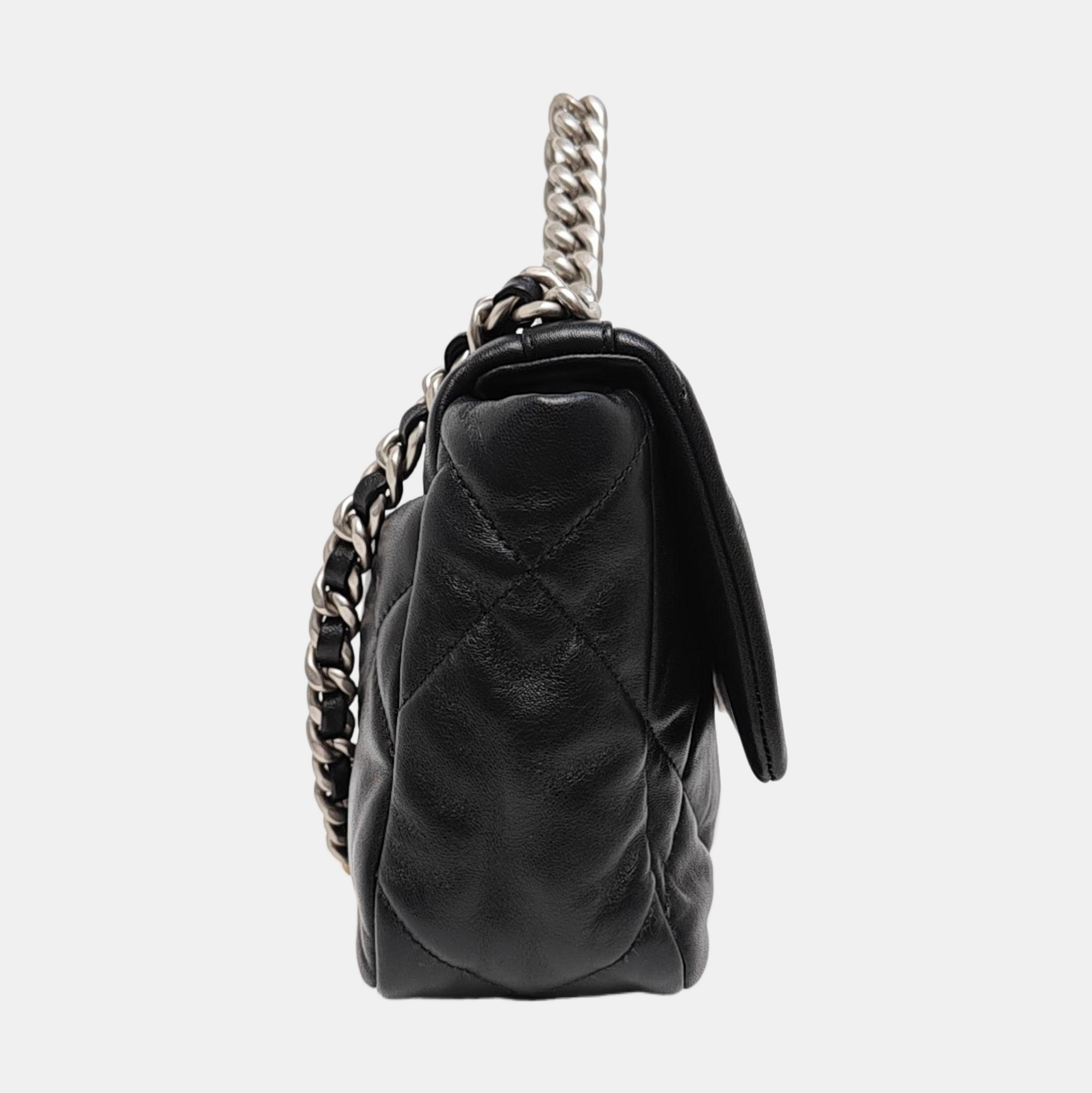 CHANEL 19 Small Quilted Lambskin Black