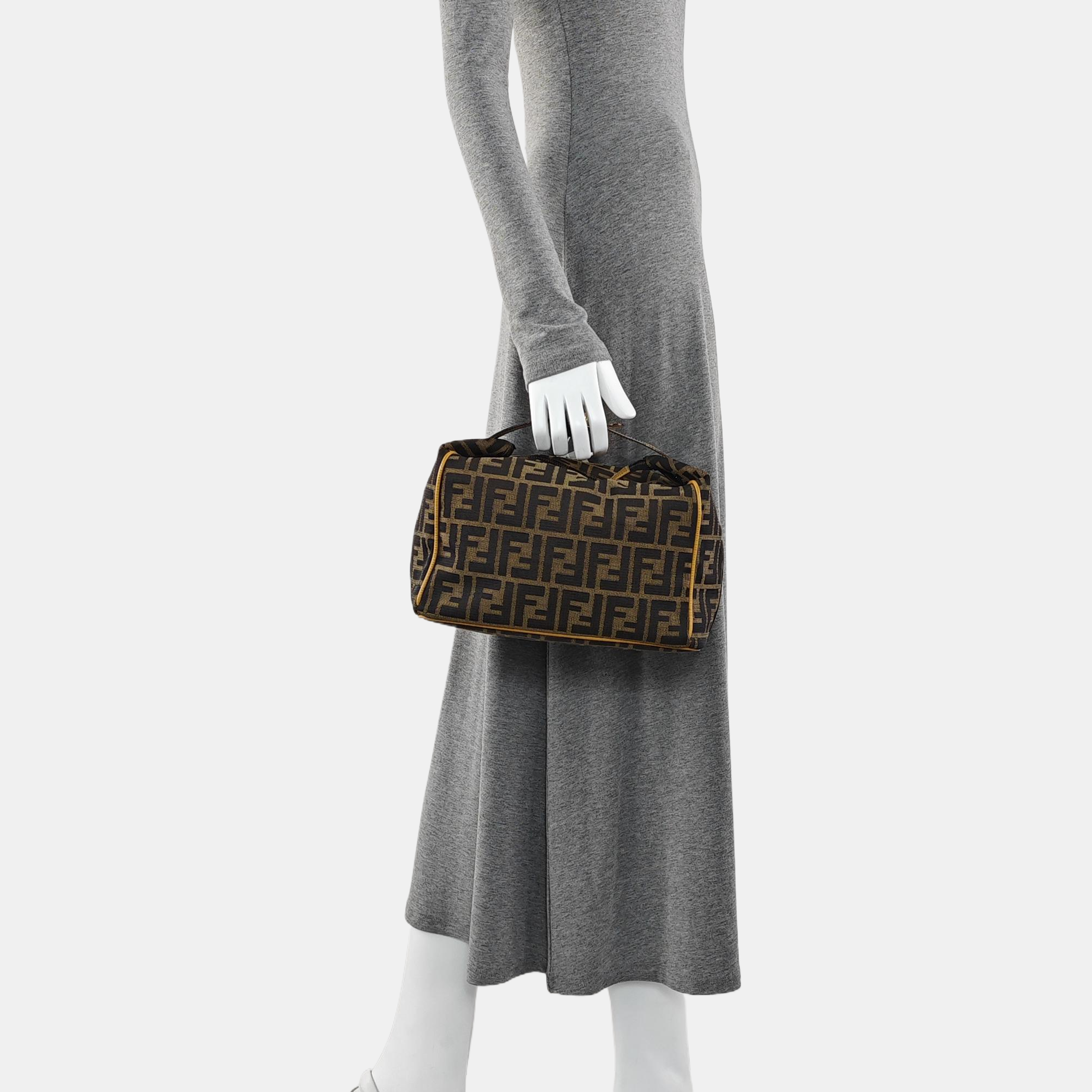 Canvas Top Handle Bag Brown