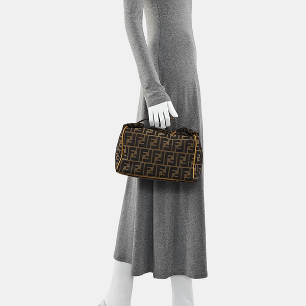 Canvas Top Handle Bag Brown