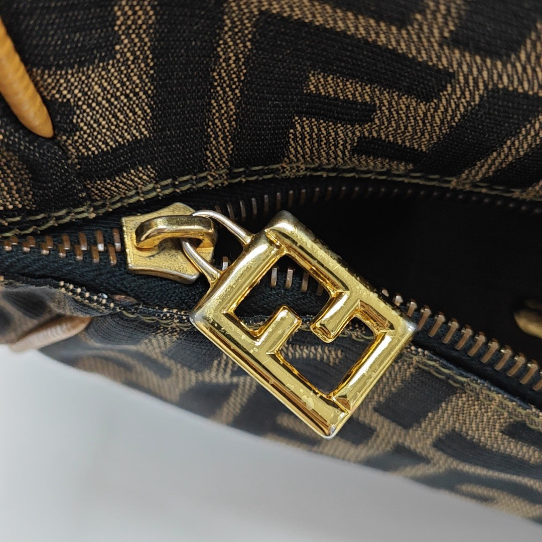 Canvas Top Handle Bag Brown