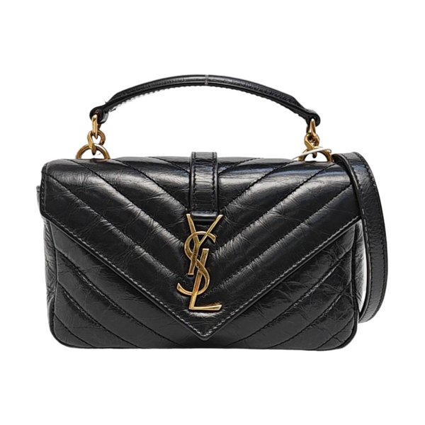 ENVELOPE Small Chevron Calfskin Black