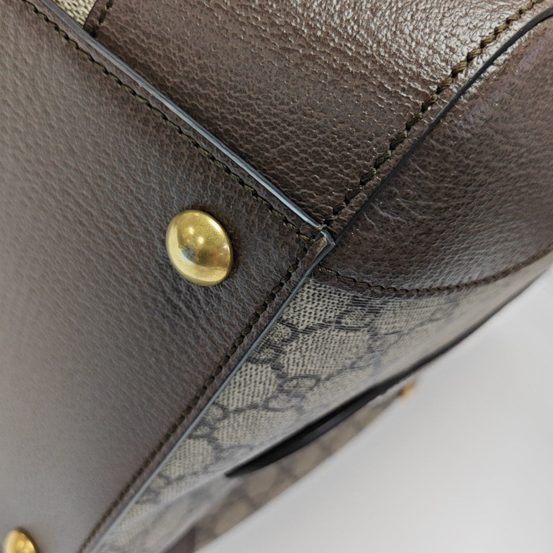 Ophidia Monogram Coated Canvas Beige