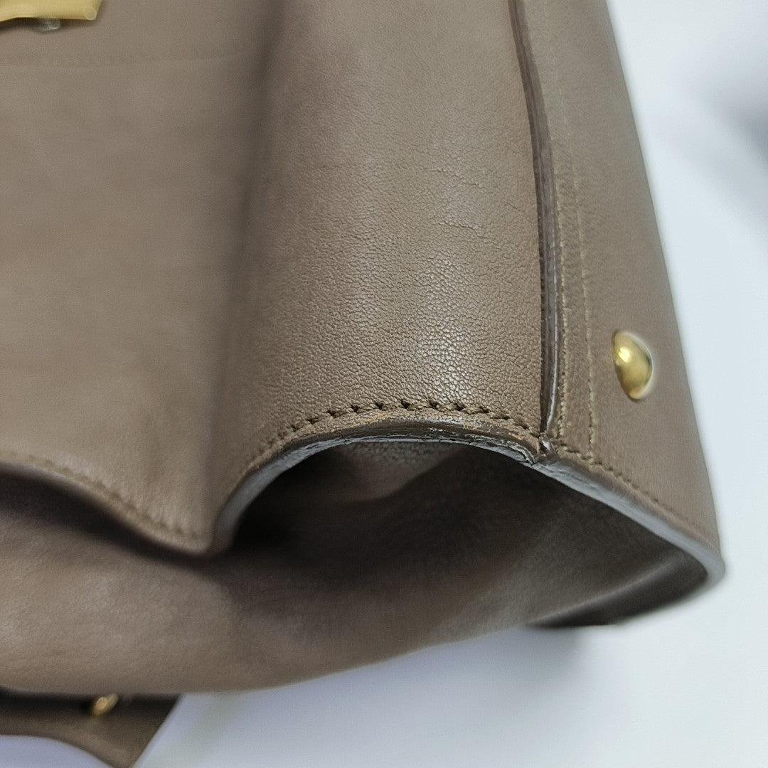 CHYC Y LIGNE Large Calfskin Brown