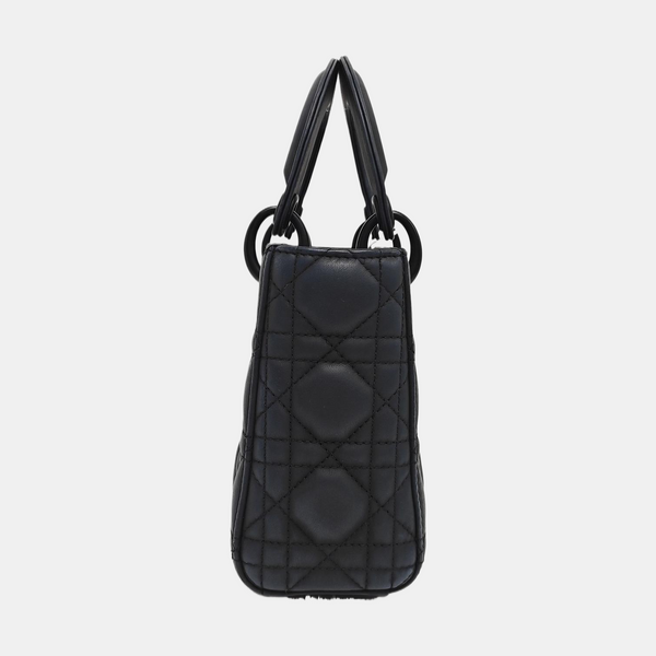 Lady Dior Mini Cannage Lambskin Black