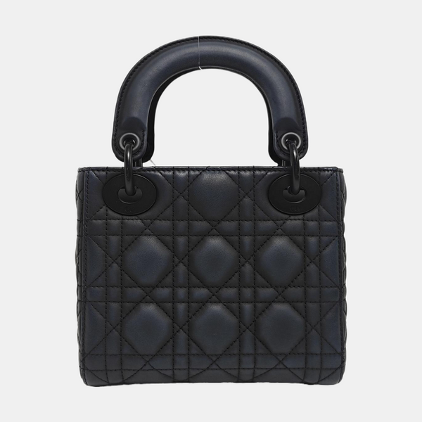 Lady Dior Mini Cannage Lambskin Black