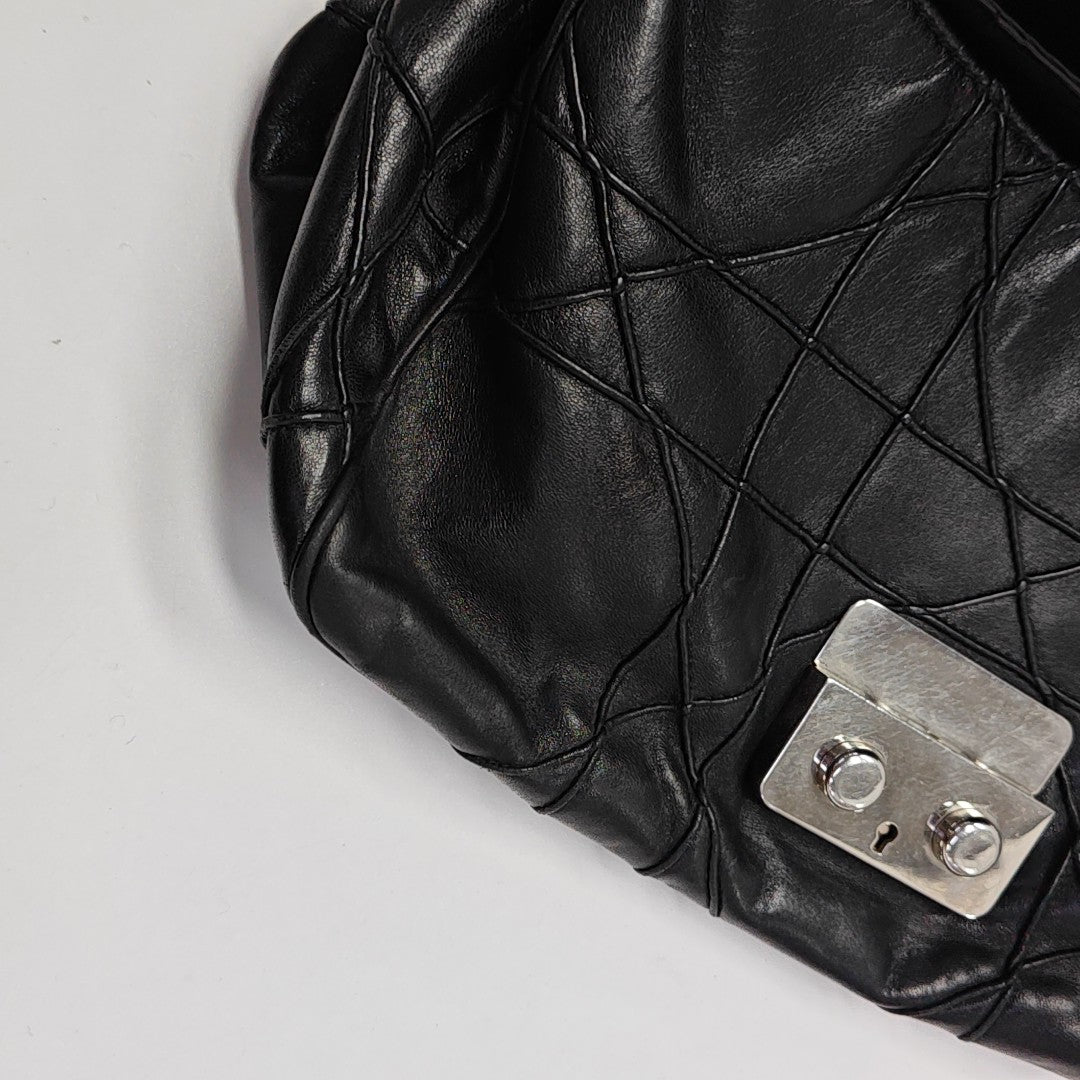 New Lock Calfskin Black