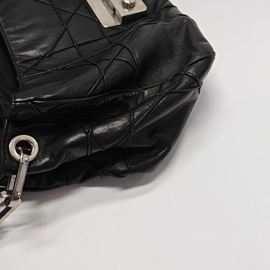 New Lock Calfskin Black