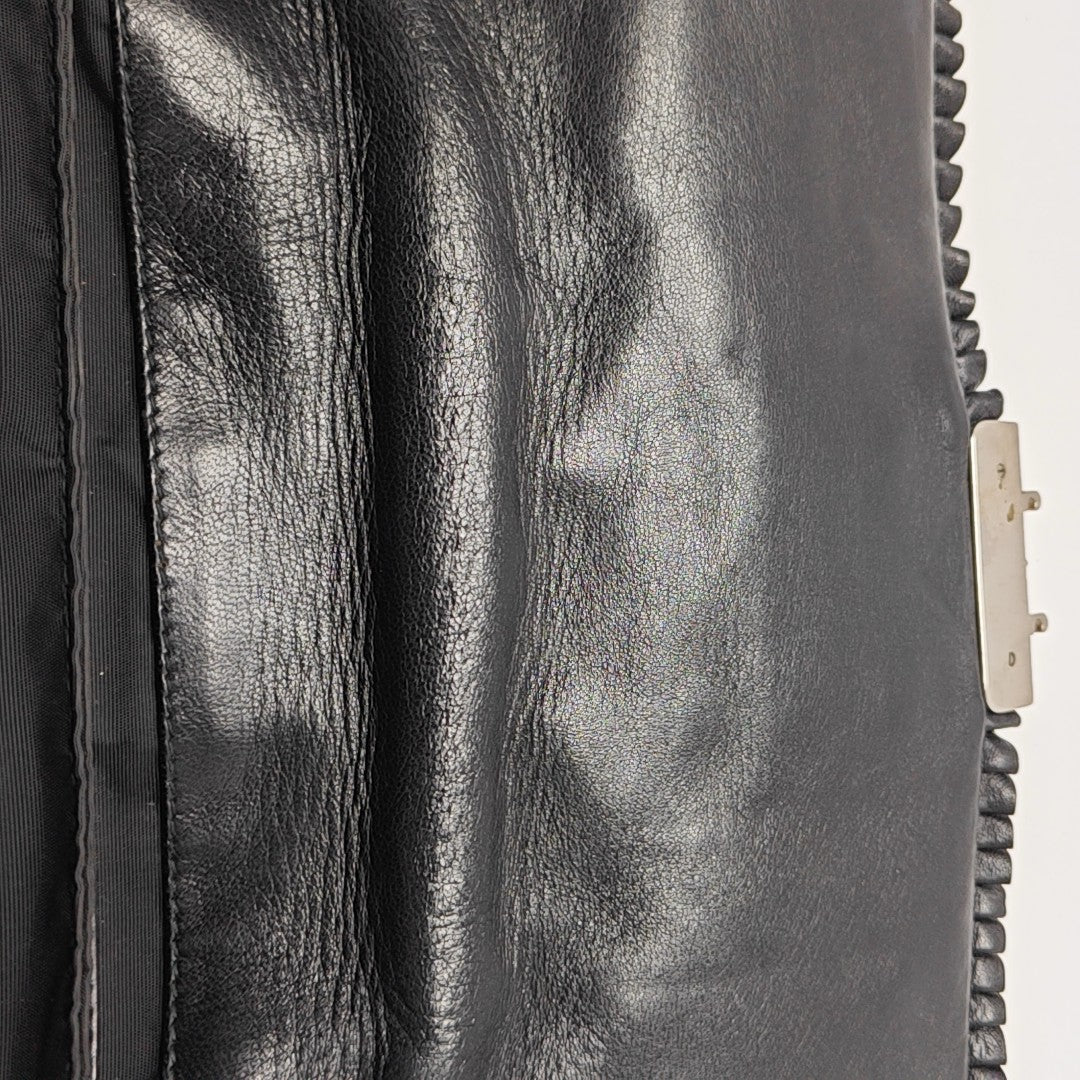 New Lock Calfskin Black