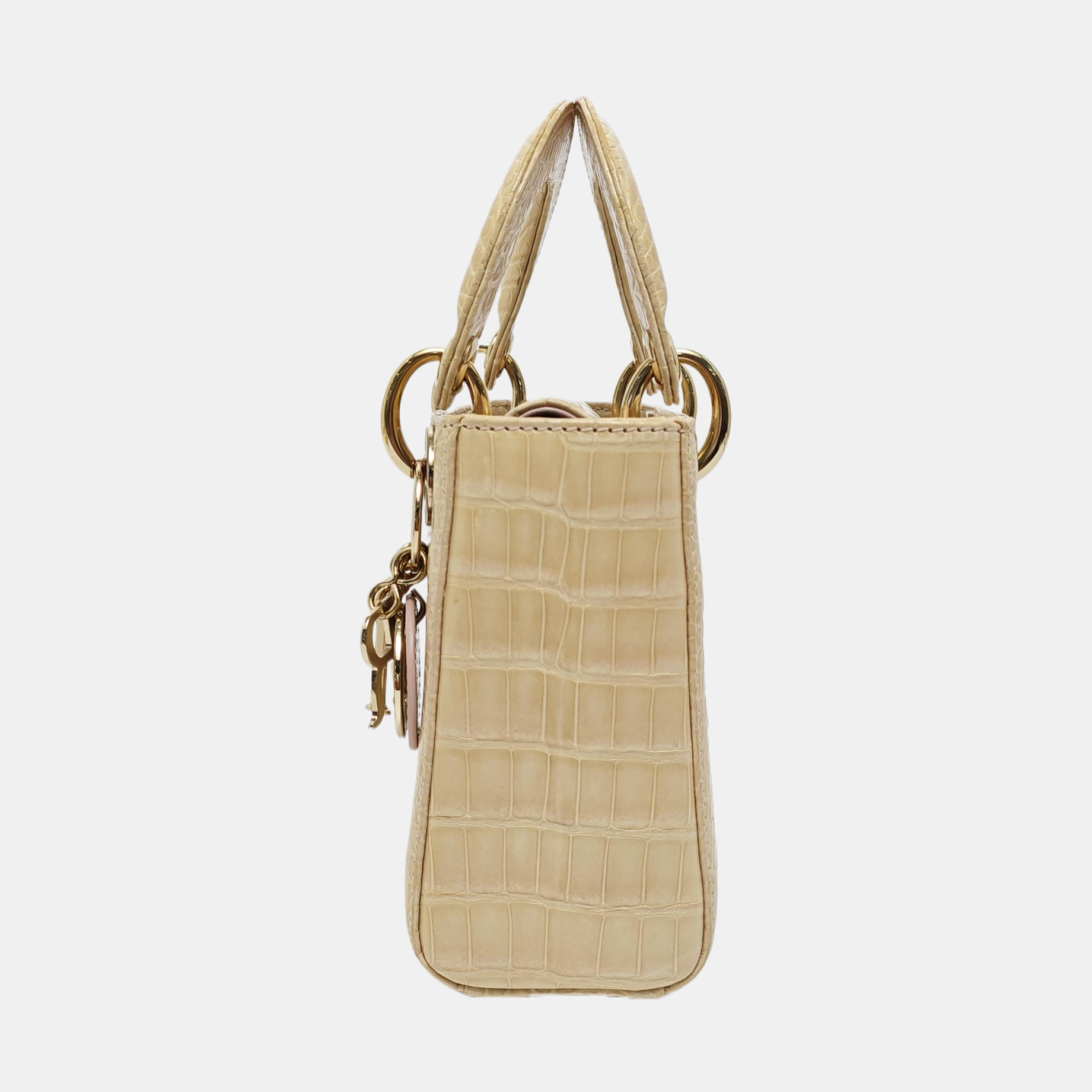 Lady Dior Mini Crocodile Beige