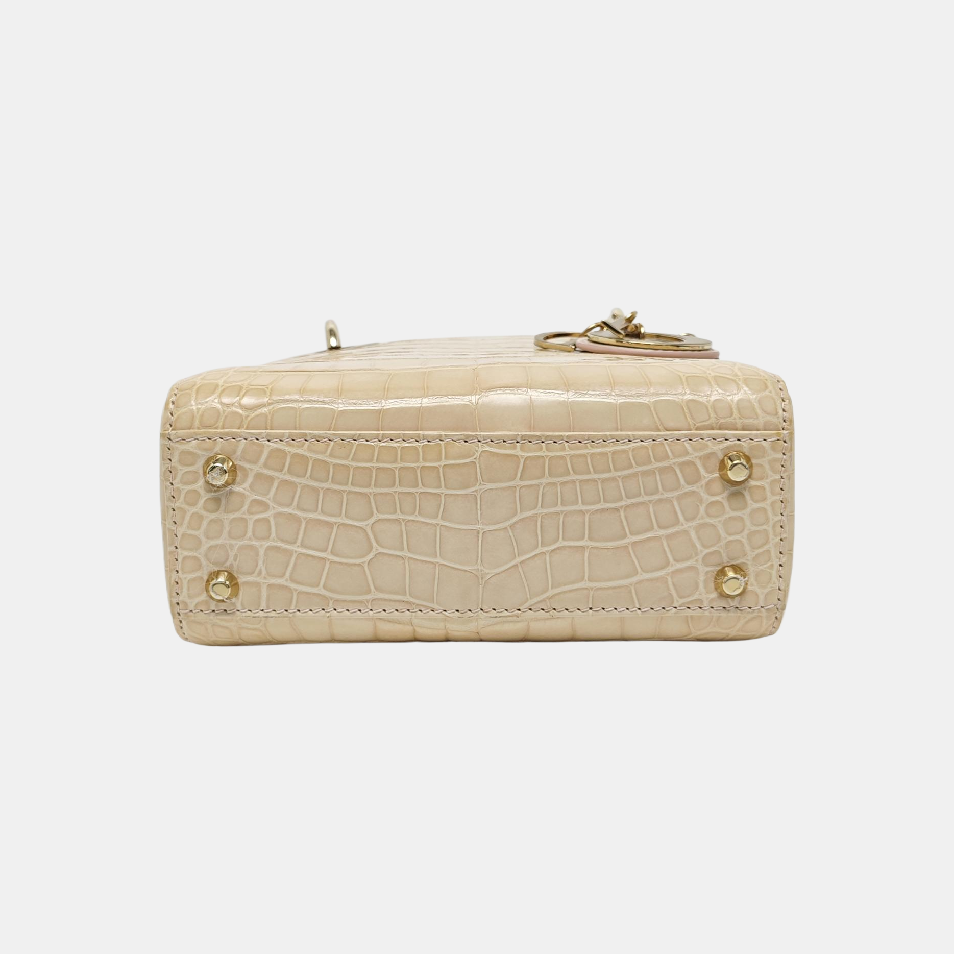 Lady Dior Mini Crocodile Beige