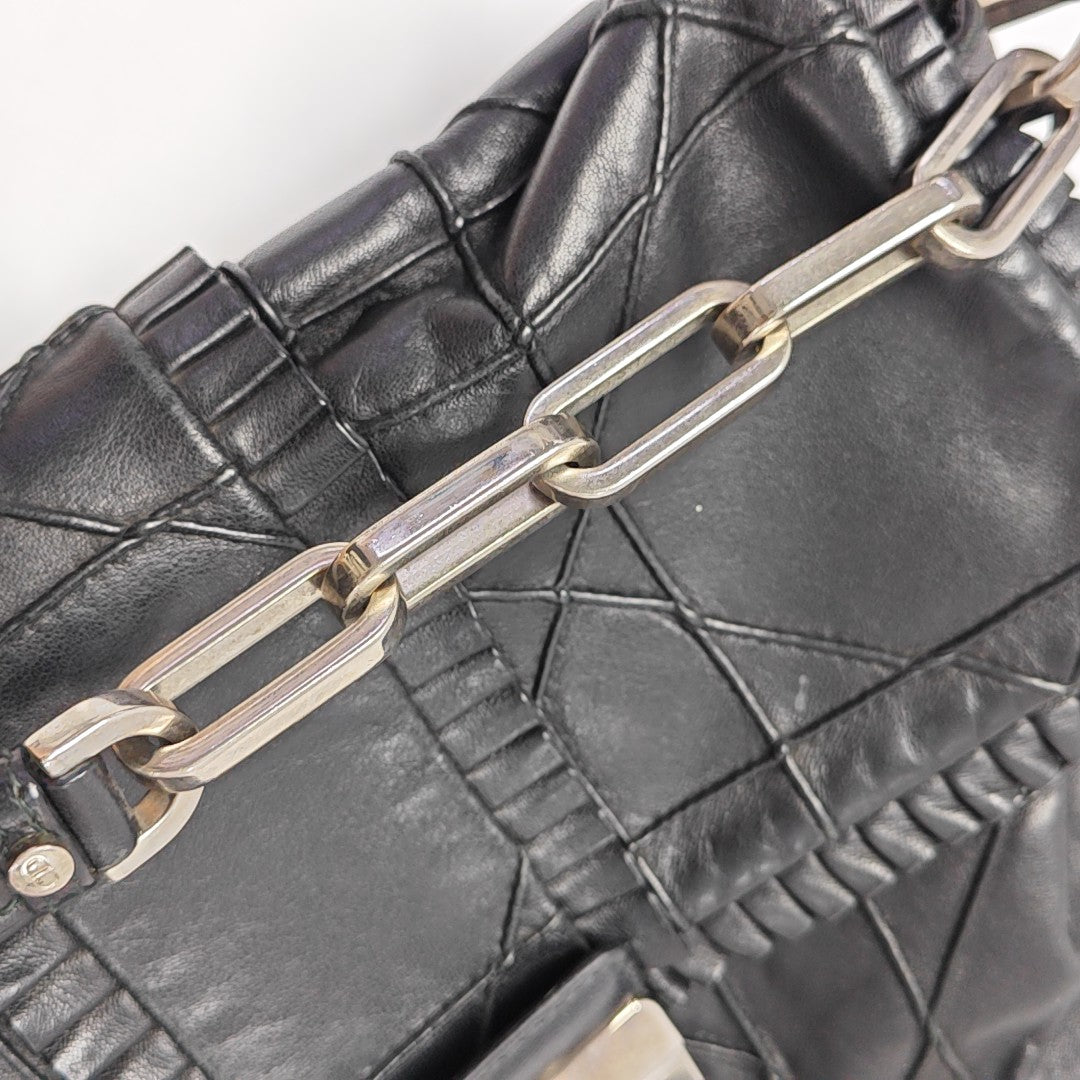 New Lock Calfskin Black