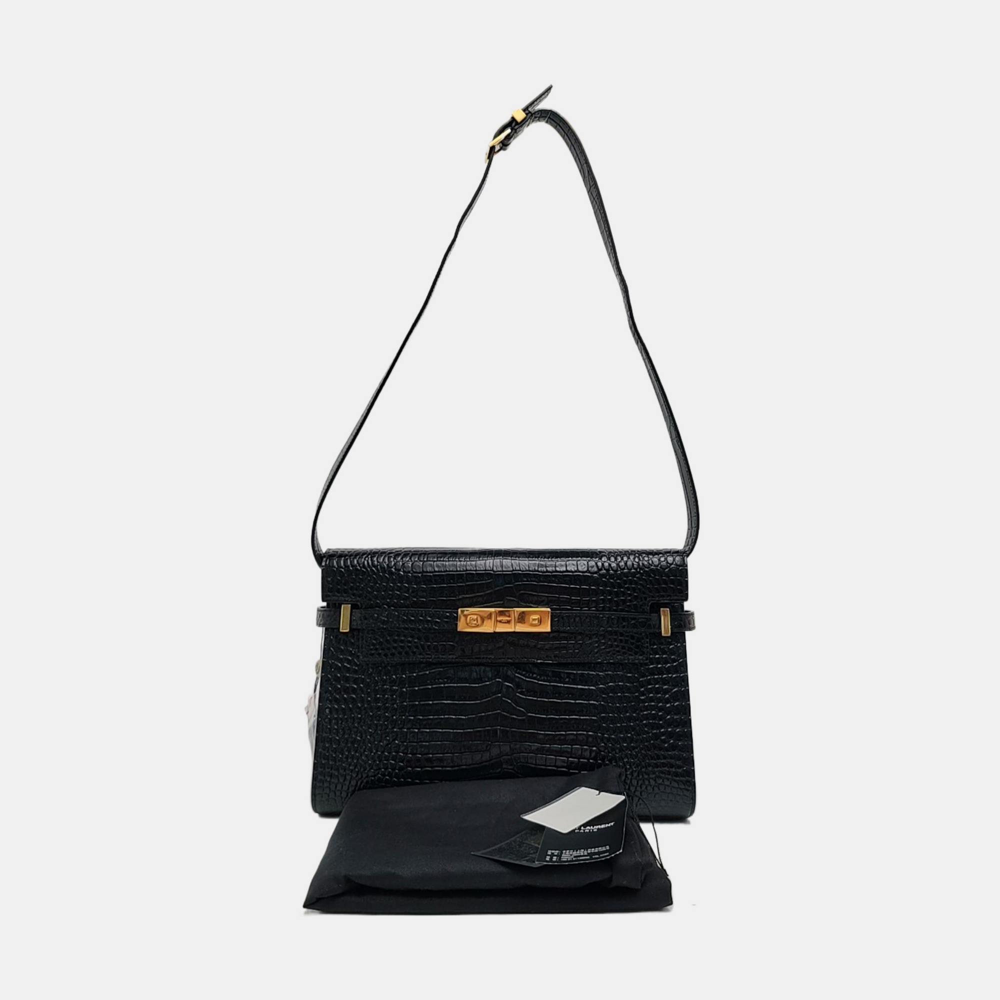 MANHATTAN Medium Calfskin Black
