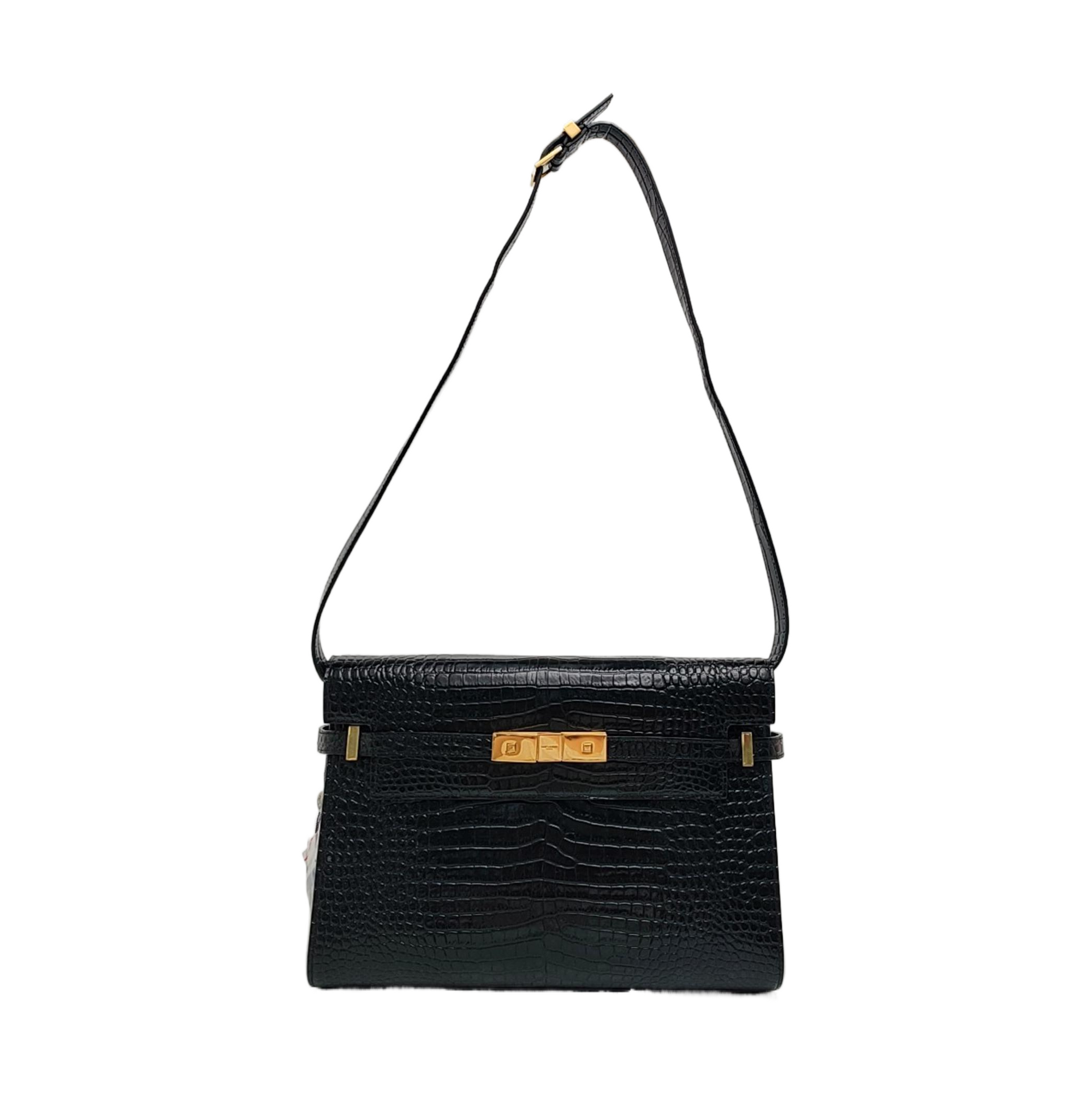 MANHATTAN Medium Calfskin Black