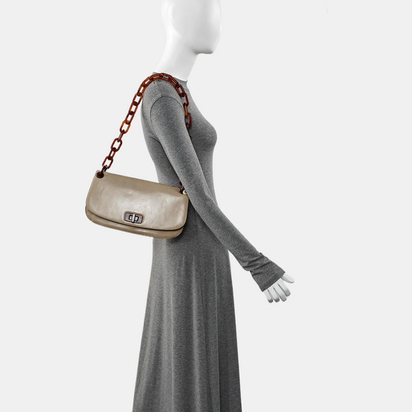 Lambskin Shoulder Bag Beige