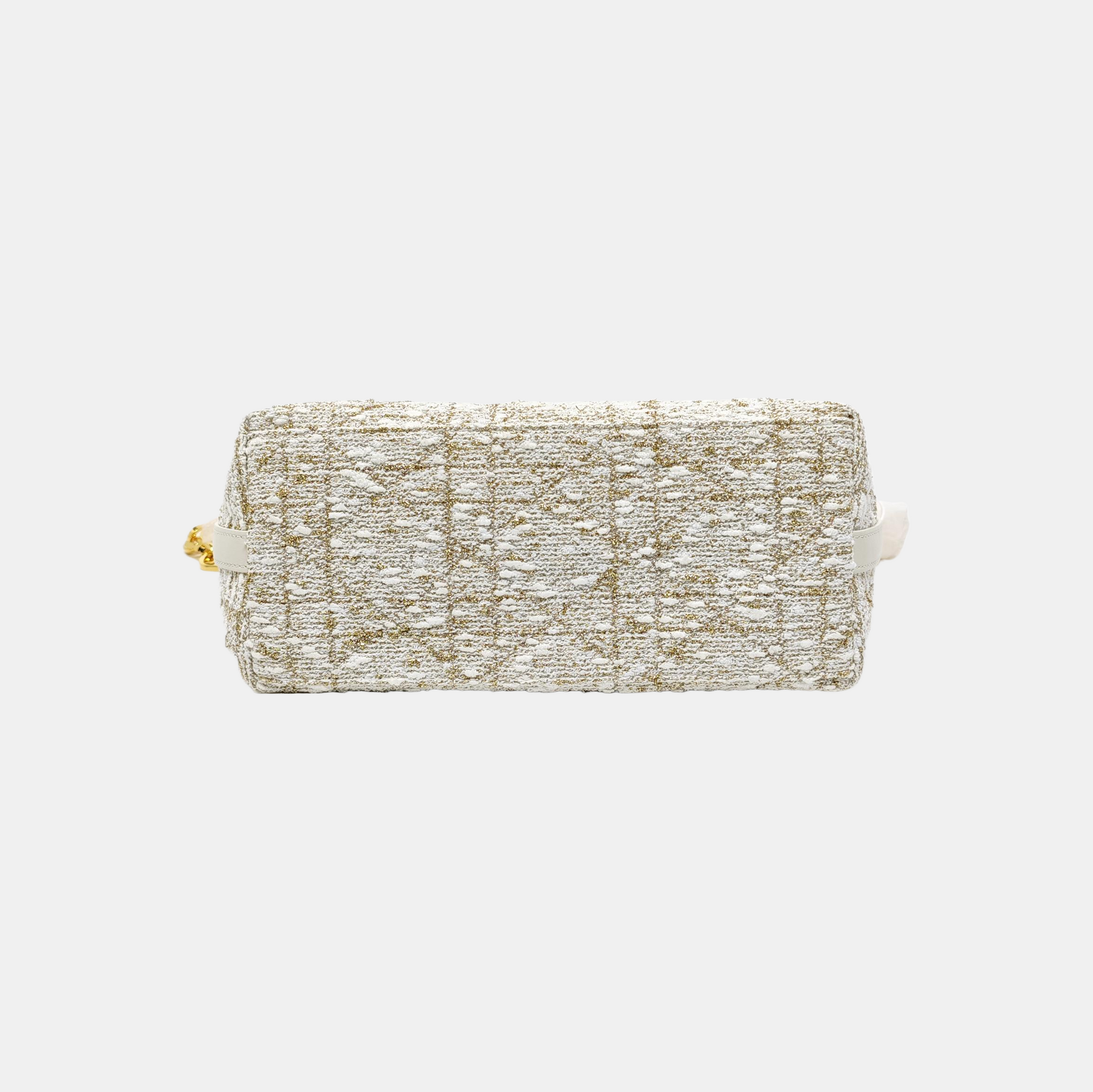 Diorstar Hobo Cannage Fabric White