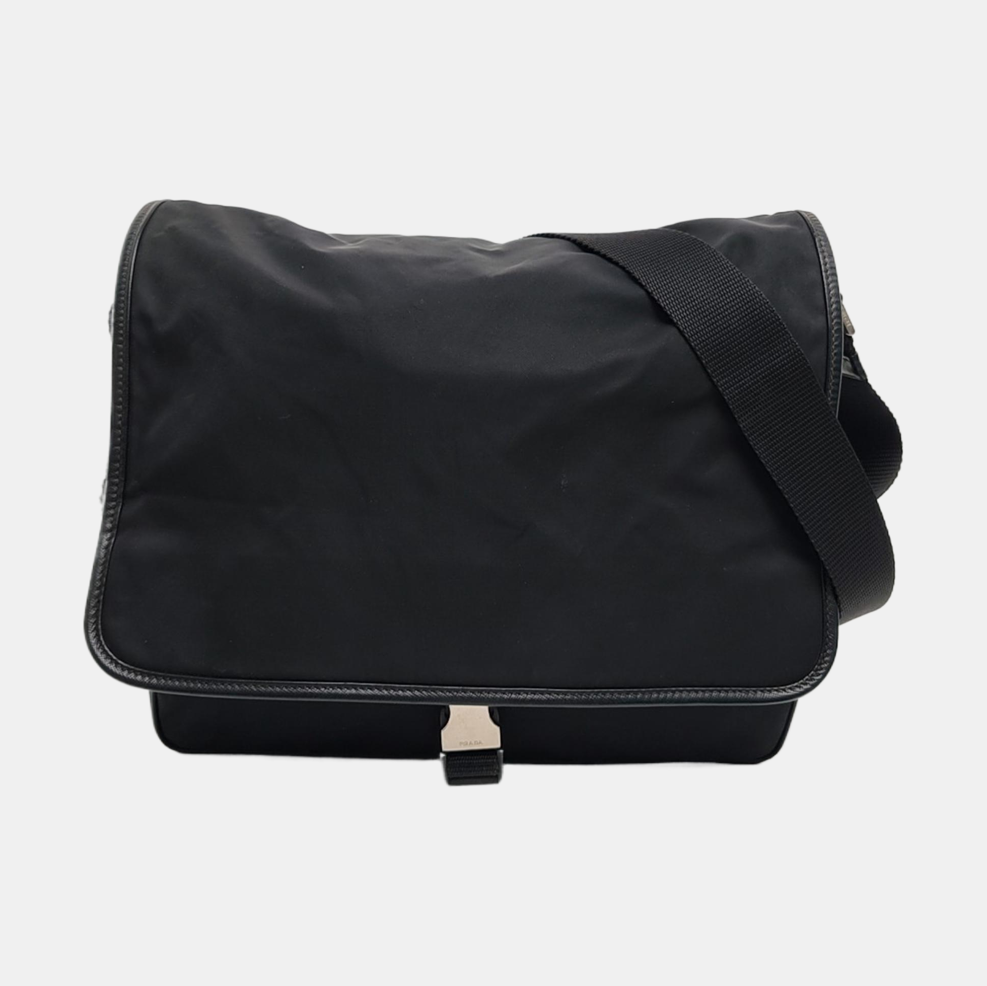 Nylon Shoulder Bag Black