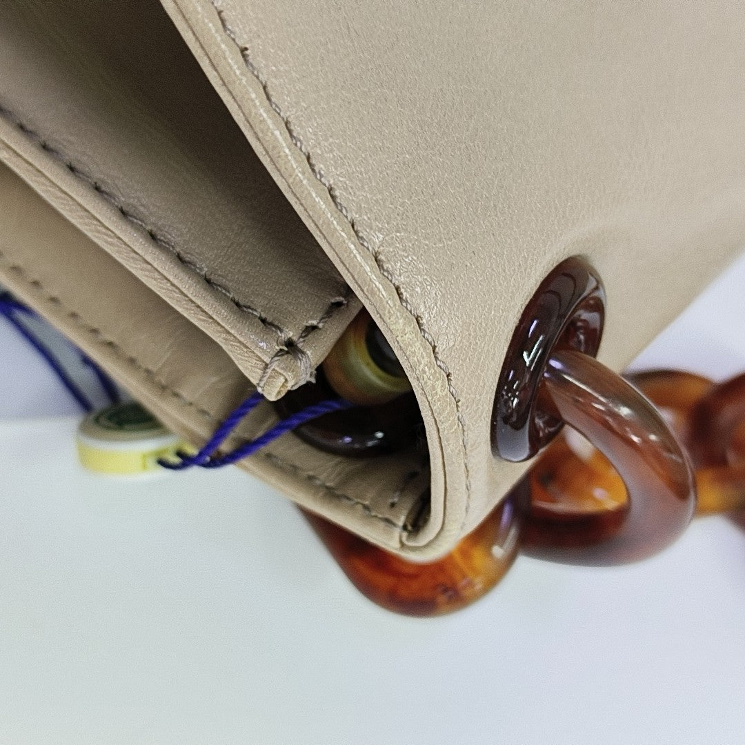 Lambskin Shoulder Bag Beige