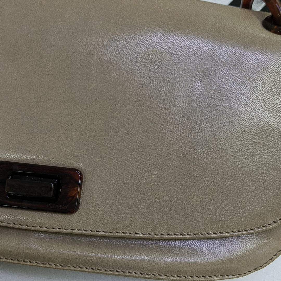 Lambskin Shoulder Bag Beige