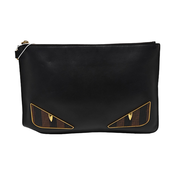 Monogram Calfskin Clutch Black