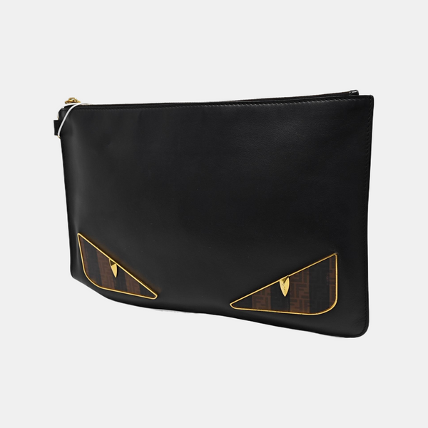 Monogram Calfskin Clutch Black