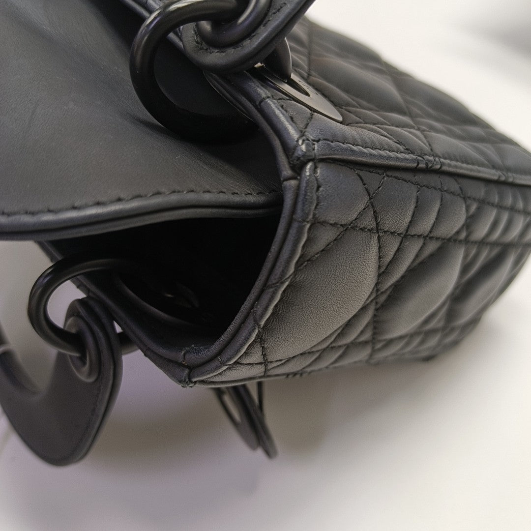 Lady Dior Mini Cannage Lambskin Black