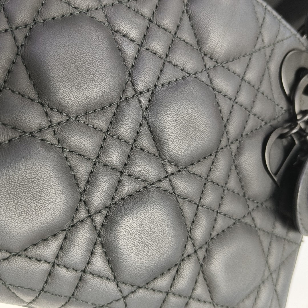 Lady Dior Mini Cannage Lambskin Black