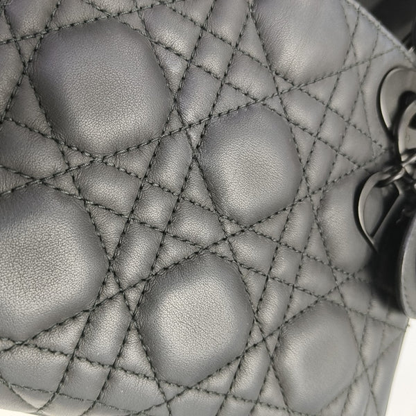Lady Dior Mini Cannage Lambskin Black