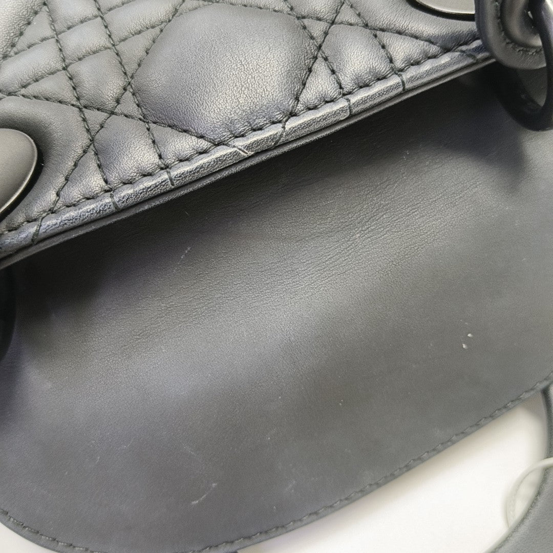 Lady Dior Mini Cannage Lambskin Black