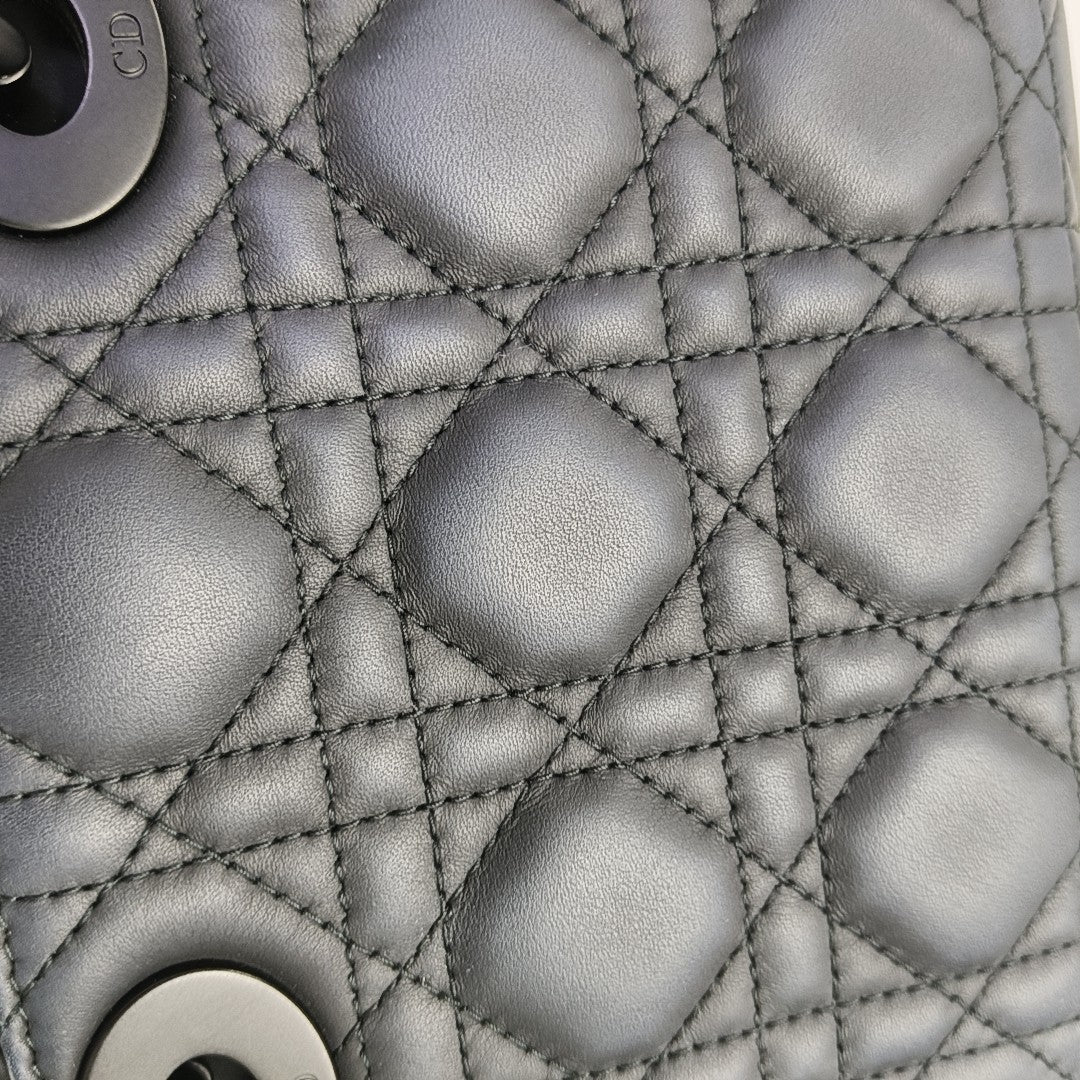 Lady Dior Mini Cannage Lambskin Black