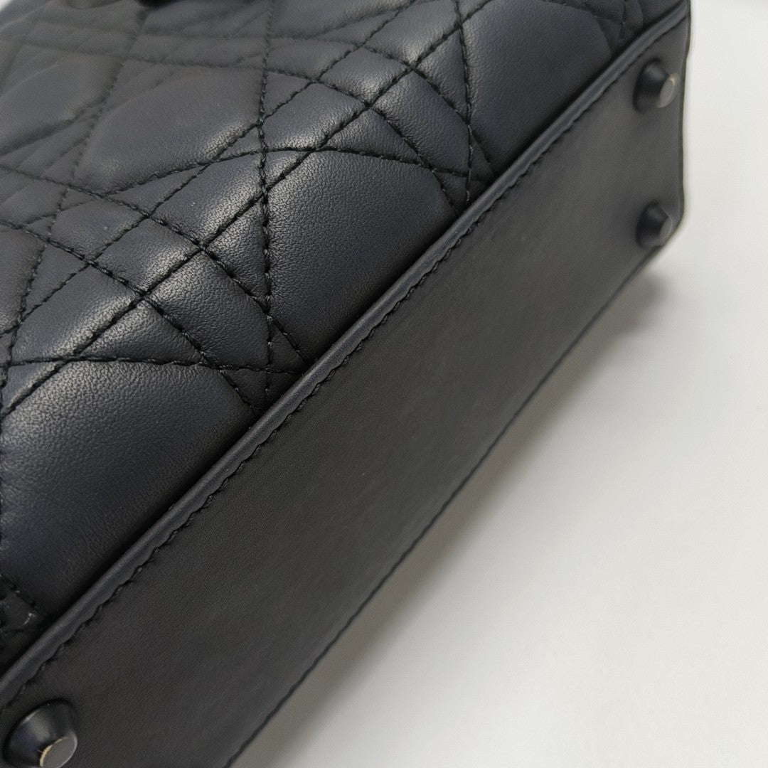 Lady Dior Mini Cannage Lambskin Black