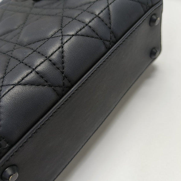 Lady Dior Mini Cannage Lambskin Black