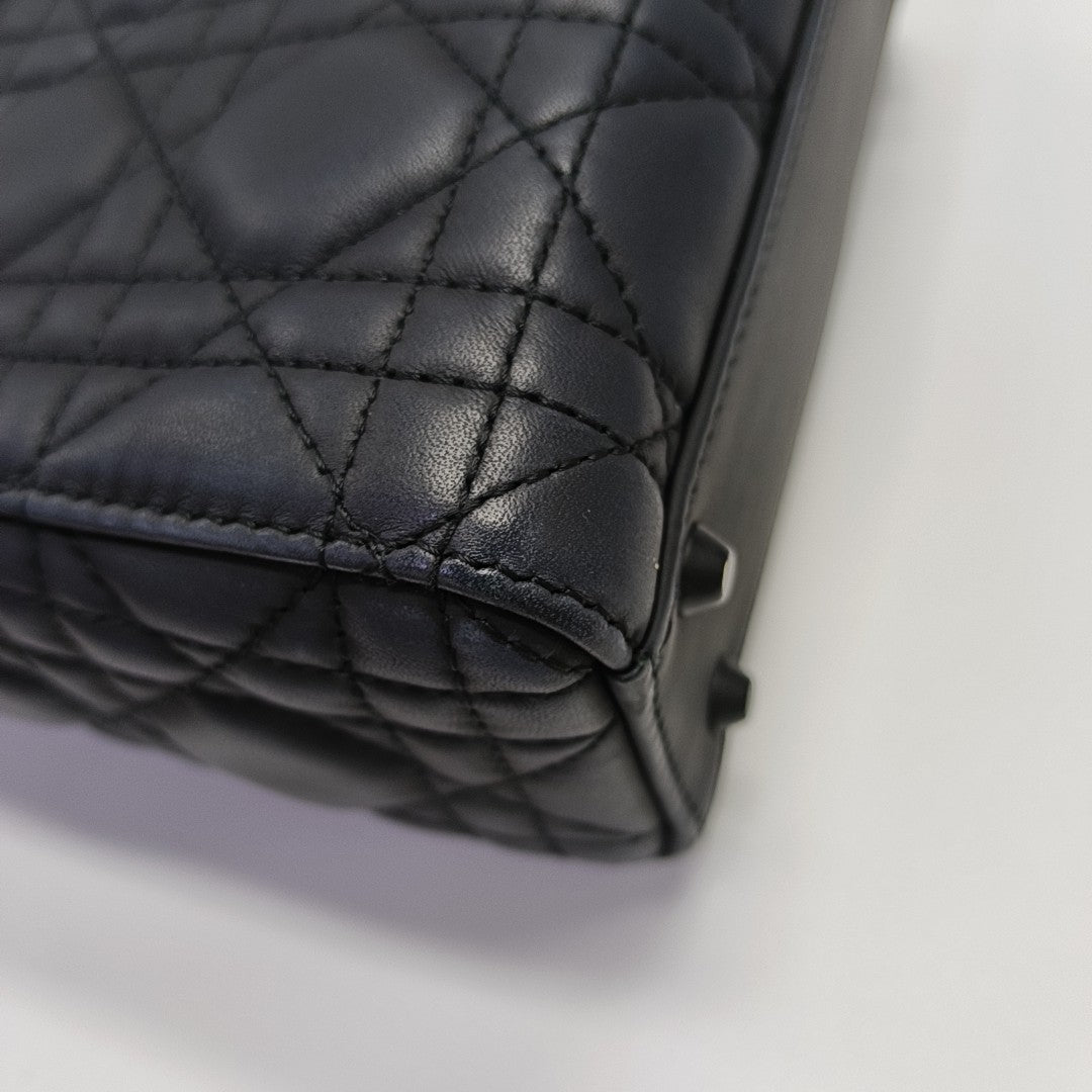 Lady Dior Mini Cannage Lambskin Black