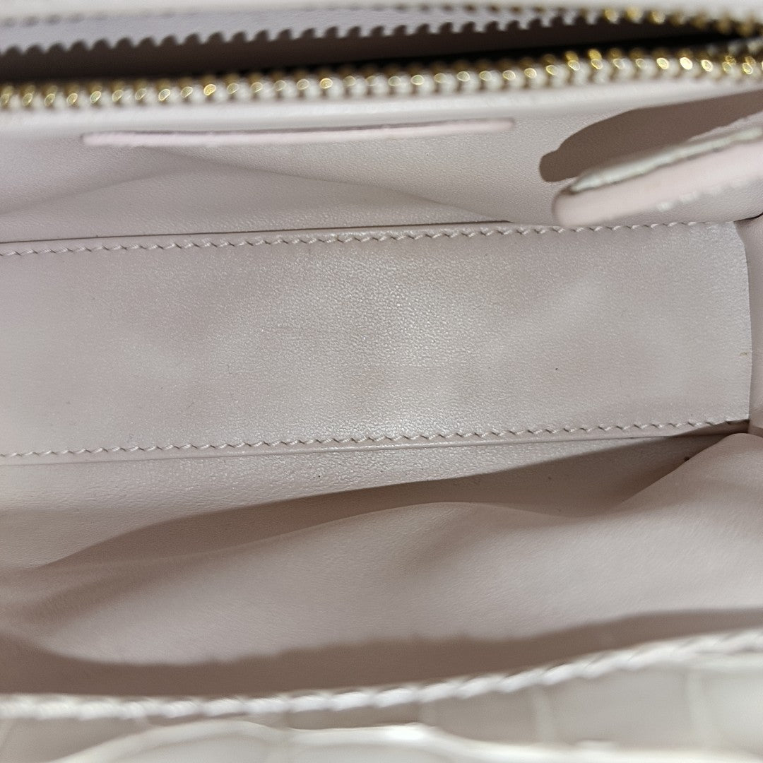 Lady Dior Mini Crocodile Beige
