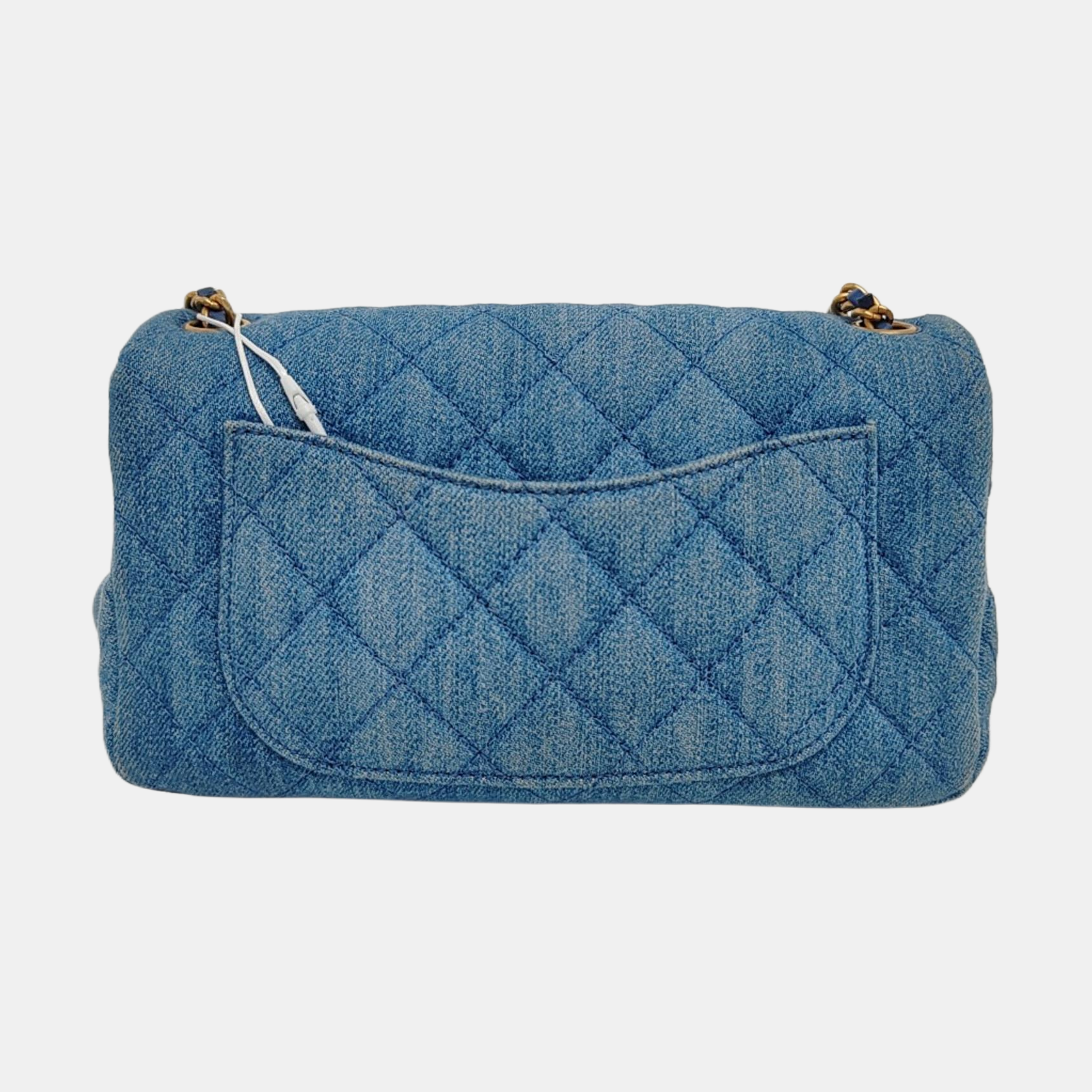 CLASSIC FLAP Mini Quilted Denim Blue