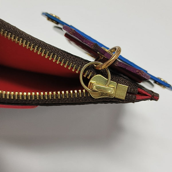 Monogram Coated Canvas Key Pouch Brown