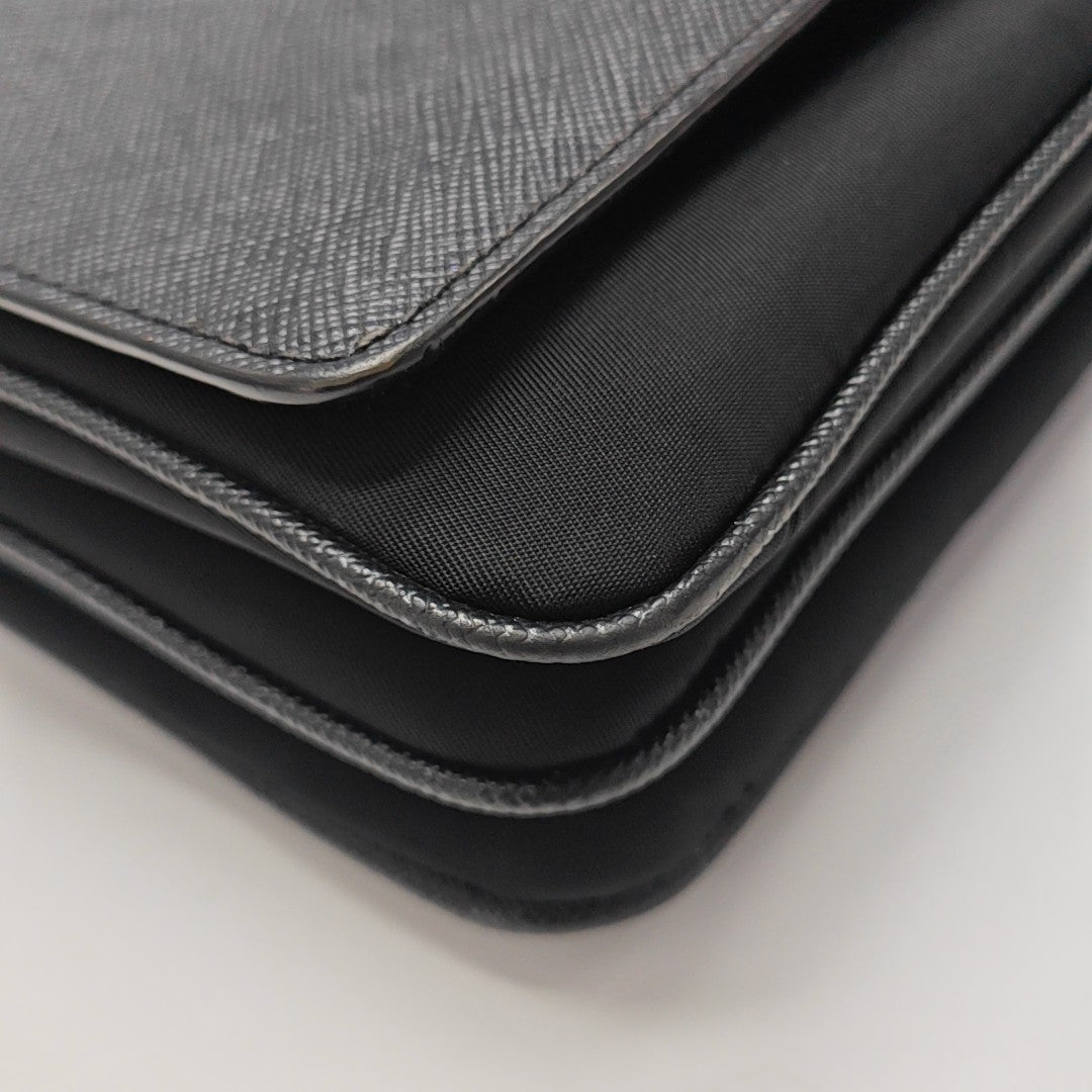 Nylon Shoulder Bag Black