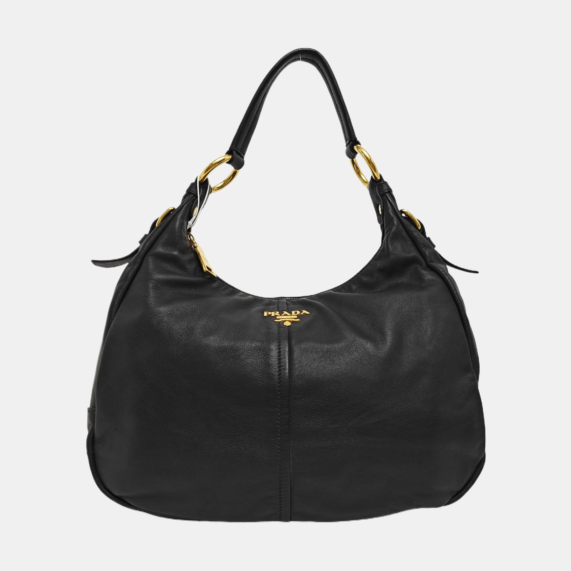 Calfskin Top Handle Bag Black