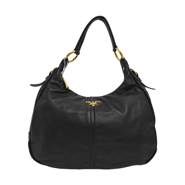 Calfskin Top Handle Bag Black