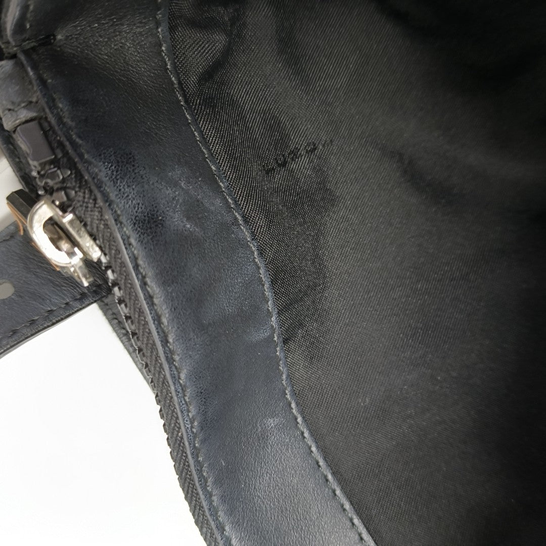 Canvas Top Handle Bag Black
