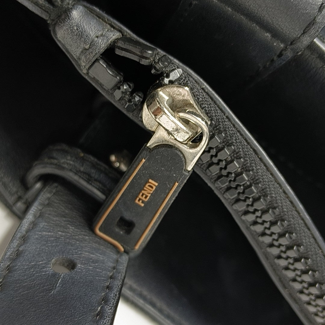 Canvas Top Handle Bag Black