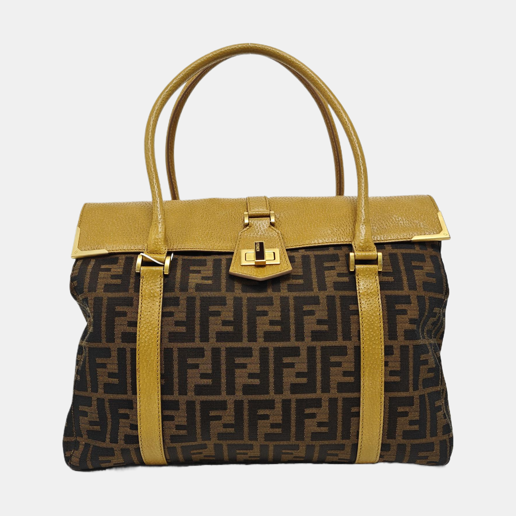 Canvas Top Handle Bag Brown
