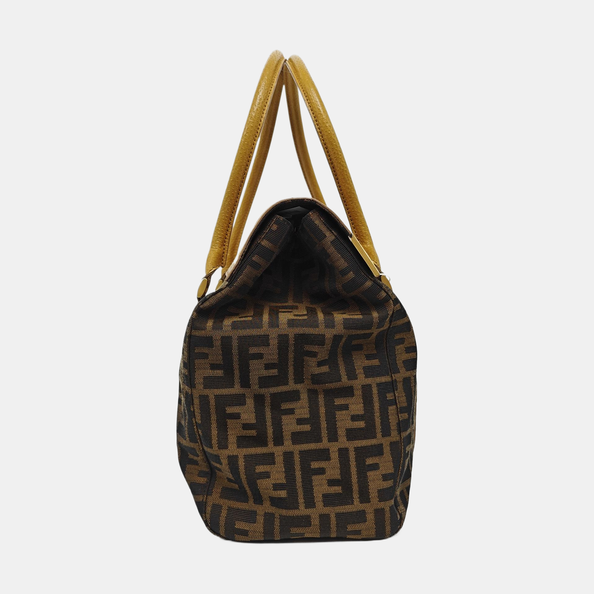 Canvas Top Handle Bag Brown